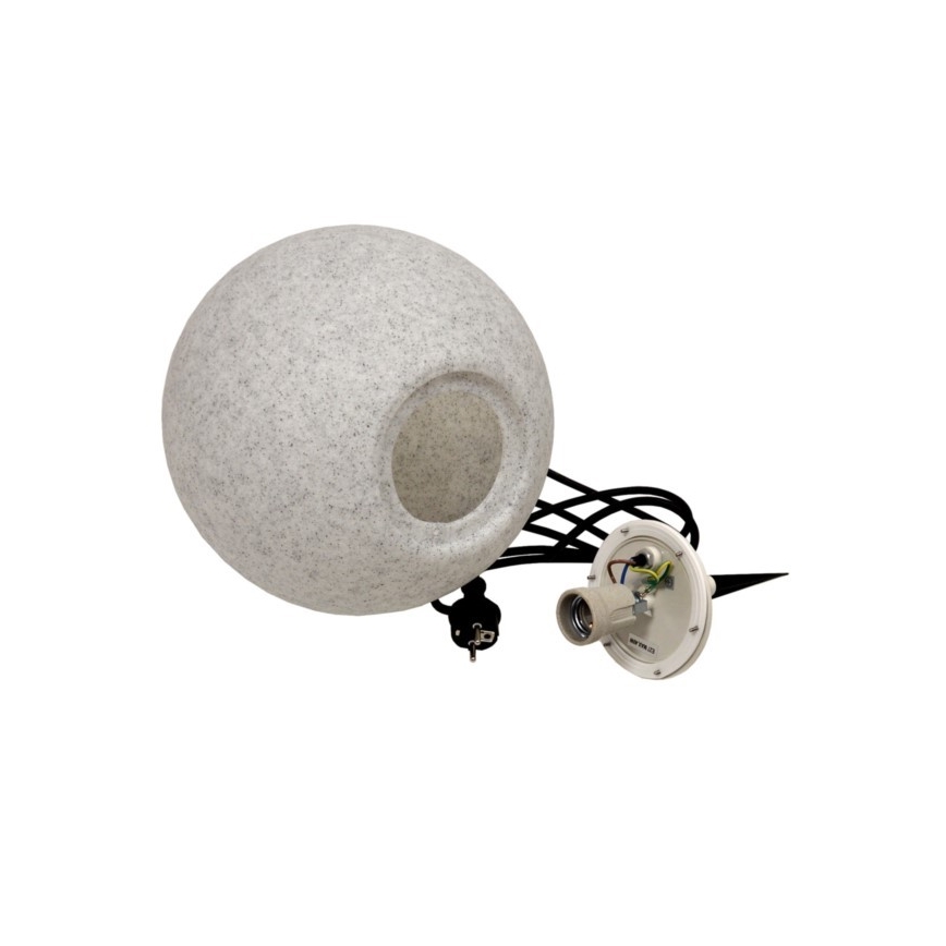 Välisvalgusti KULA 1xE27/60W/230V, läbimõõt 30 cm, IP44, hall