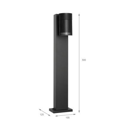 Välisvalgusti LANTHEA 1xGU10/11W/230V IP44 50 cm must