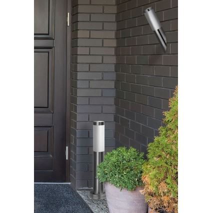 Välisvalgusti LIVIA 1xE27/10W/230V 45 cm IP44 hõbedane