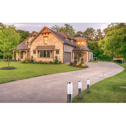 Välisvalgusti LIVIA 1xE27/10W/230V 45 cm IP44 hõbedane