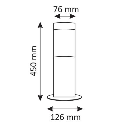 Välisvalgusti LIVIA 1xE27/10W/230V 45 cm IP44 hõbedane