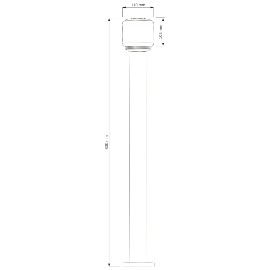 Välisvalgusti MADRID 1xE27/12W/230V 80 cm IP44 must