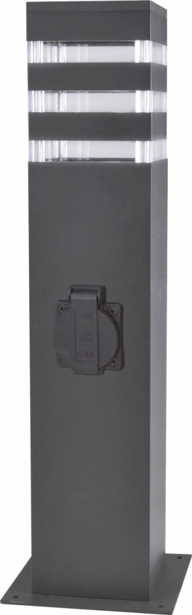 Välisvalgusti pistikupesaga TEKSAS 1xE27/20W/230V 44 cm IP44 antratsiit