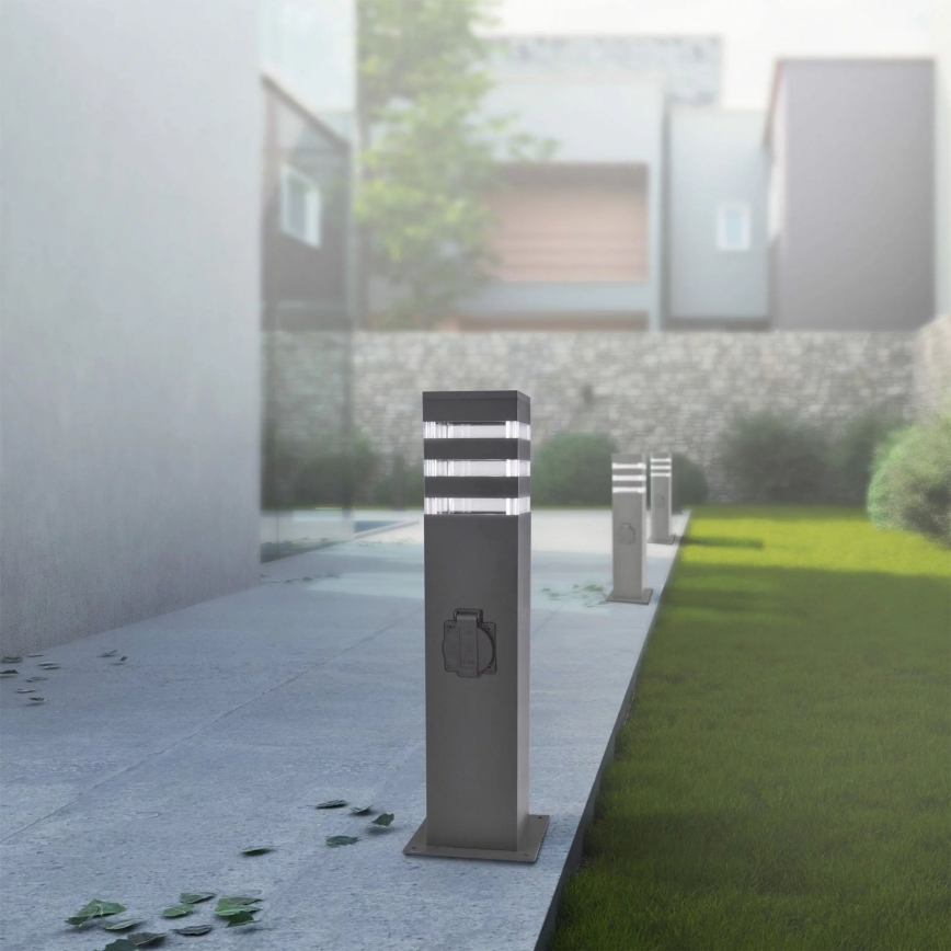 Välisvalgusti pistikupesaga TEKSAS 1xE27/20W/230V 44 cm IP44 antratsiit