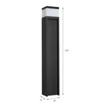 Välisvalgusti VESPER 1xG9/5W/230V IP44 50 cm must