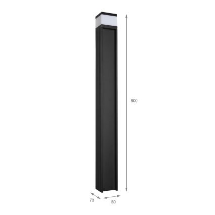 Välisvalgusti VESPER 1xG9/5W/230V IP44 80 cm must