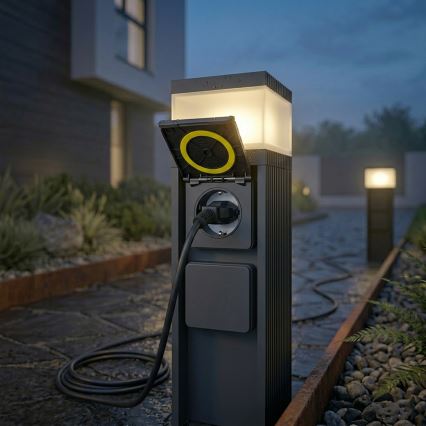 Välisvalgusti VESPER kahe pistikupesaga 1xG9/5W/230V IP44 30 cm must