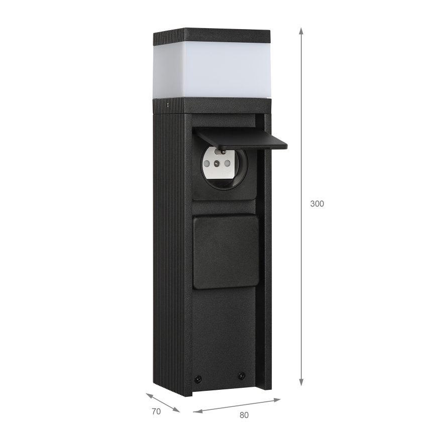 Välisvalgusti VESPER kahe pistikupesaga 1xG9/5W/230V IP44 30 cm must