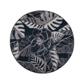 Välivaip JUNGLE 135 cm must/valge/lehemustriga