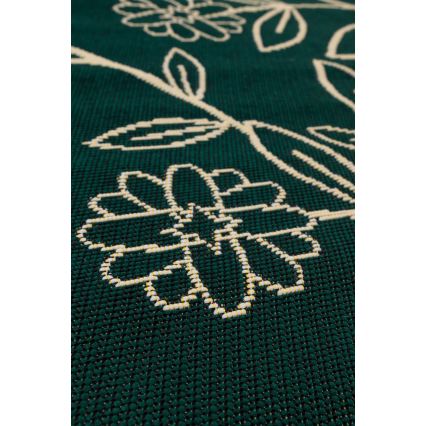 Välivaip JUNGLE 135 cm roheline/lehemustriga