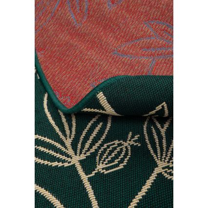 Välivaip JUNGLE 135 cm roheline/lehemustriga