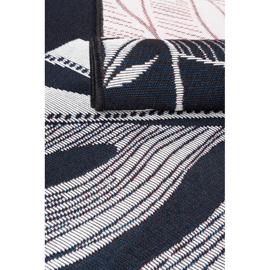 Välivaip JUNGLE 160x220 cm must/valge/lehemuster