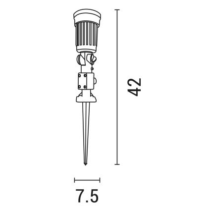 Välivalgusti 1xE27/15W/230V IP44 must