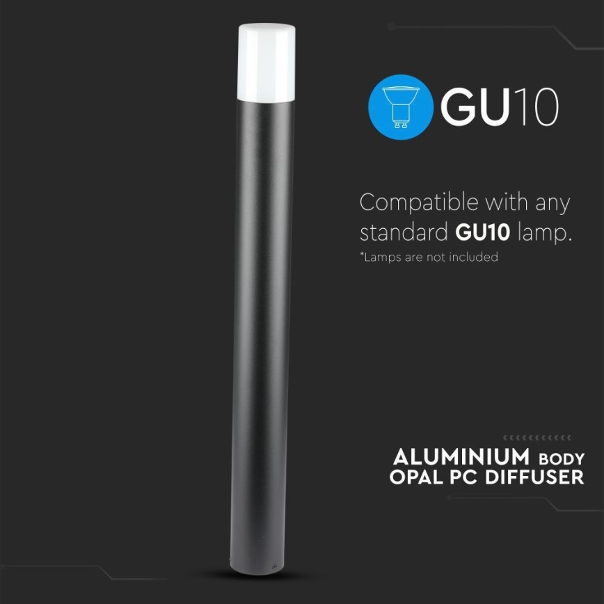 Välivalgusti 1xGU10/35W/230V IP54 80 cm must