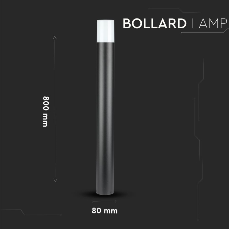 Välivalgusti 1xGU10/35W/230V IP54 80 cm must