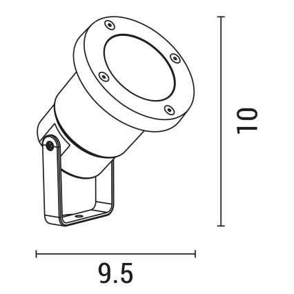 Välivalgusti 1xGU10/5W/230V IP65 hall