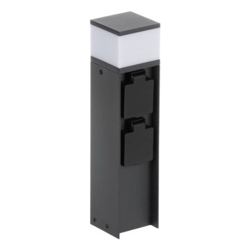 Välivalgusti 2 pistikupesaga DASTEN 1xG9/11W/230V 30 cm IP44 must