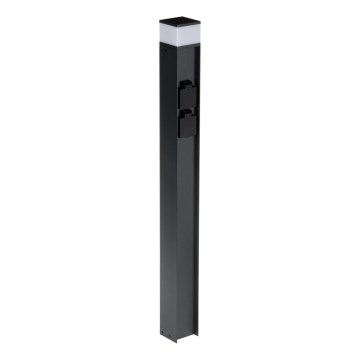 Välivalgusti 2 pistikupesaga DASTEN 1xG9/11W/230V 80 cm IP44 must
