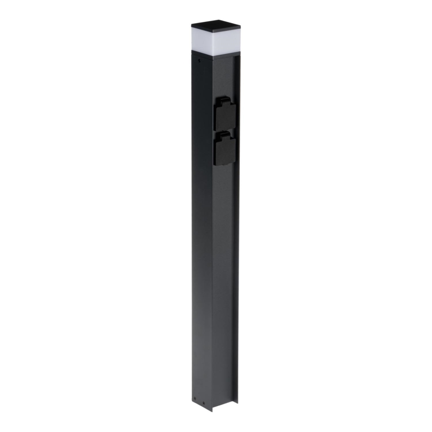 Välivalgusti 2 pistikupesaga DASTEN 1xG9/11W/230V 80 cm IP44 must