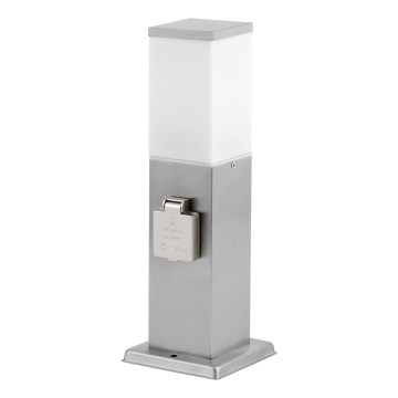 Välivalgusti 2 pistikupesaga SCHUKO 1xE27/20W/230V matt kroom IP44