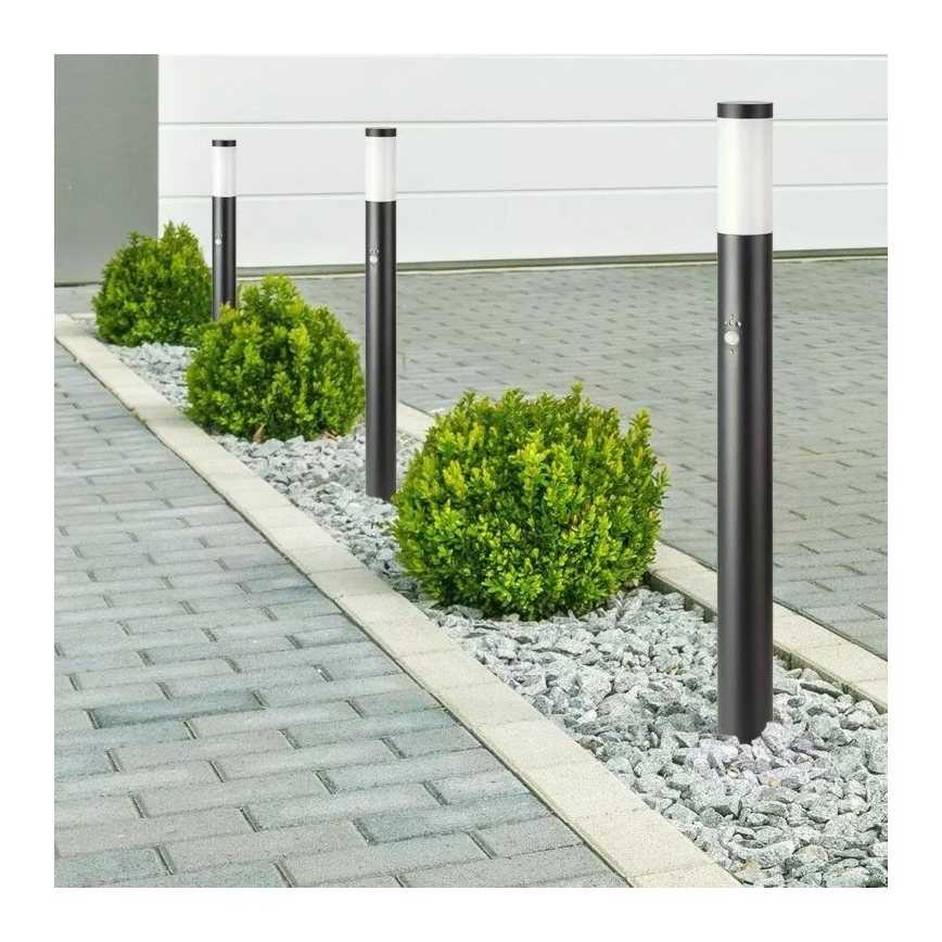 Välivalgusti anduriga 1xE27/60W/230V IP44 110cm must
