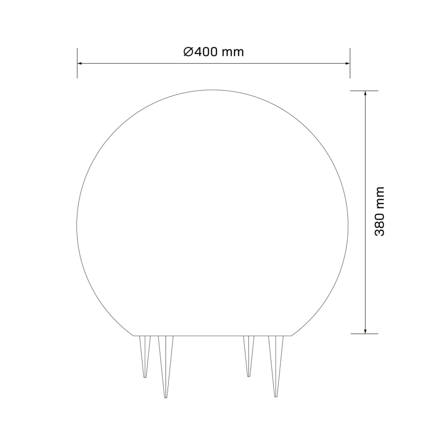 Välivalgusti ARGENTO 1xE27/15W/230V d. 40 cm IP65 hall