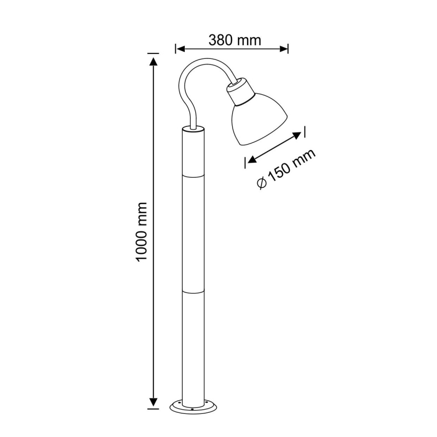 Välivalgusti ARNE 1xE27/10W/230V IP44 100 cm