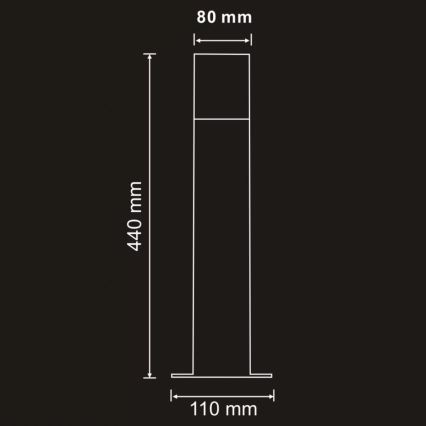 Välivalgusti DALLAS 1xE27/12W/230V IP44 44 cm antratsiit
