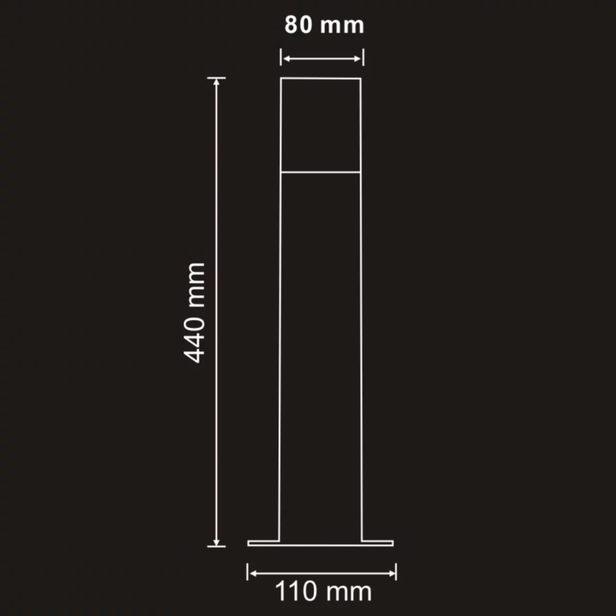 Välivalgusti DALLAS 1xE27/12W/230V IP44 44 cm antratsiit
