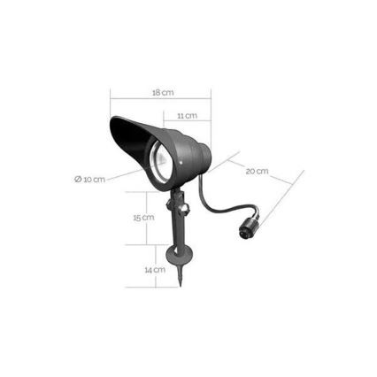 Välivalgusti EASY CONNECT 1xGU10/4W/230V IP67 must