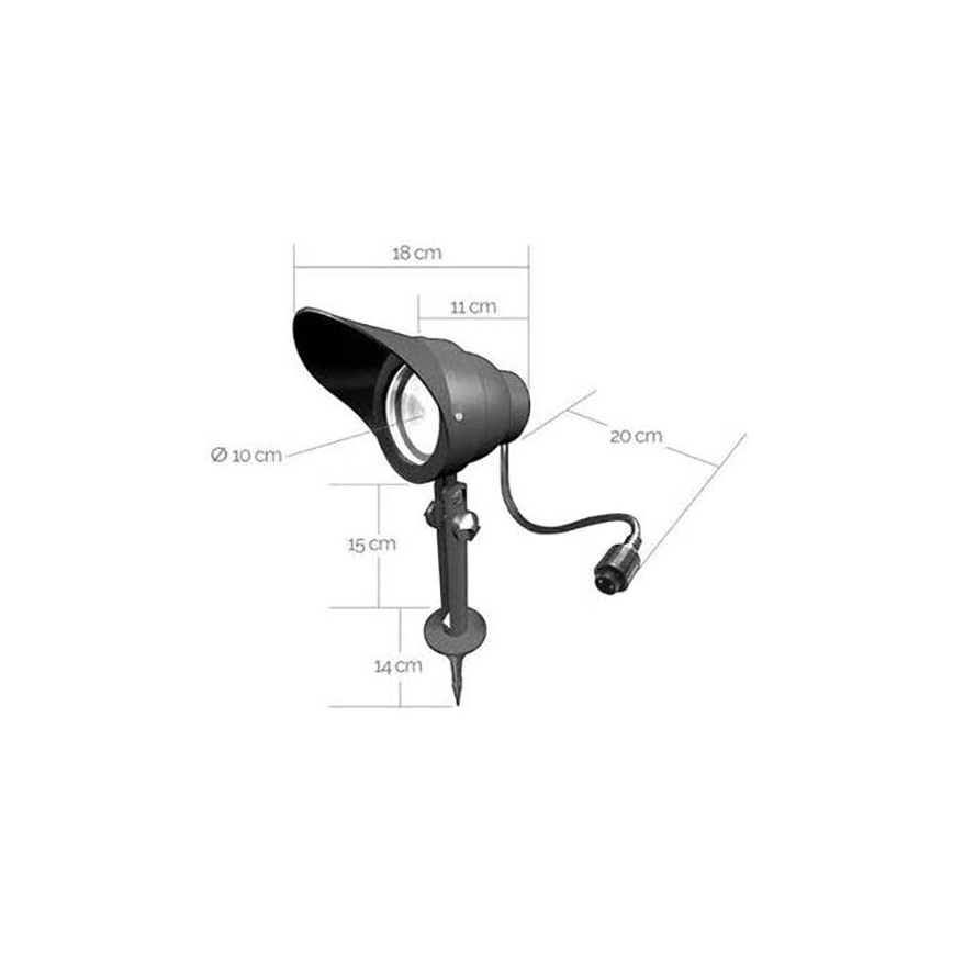Välivalgusti EASY CONNECT 1xGU10/4W/230V IP67 must