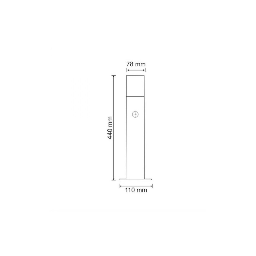 Välivalgusti koos anduriga NEW YORK 1xE27/12W/230V IP44 44 cm antratsiit