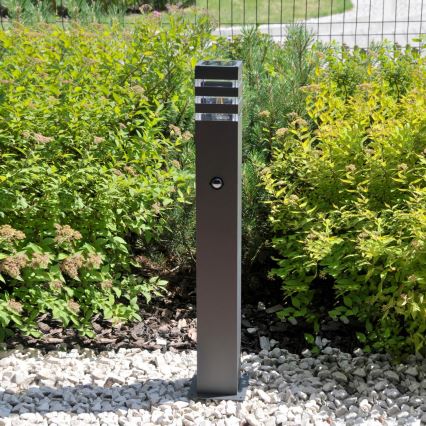Välivalgusti koos anduriga TEKSAS 1xE27/12W/230V IP44 74 cm antratsiit