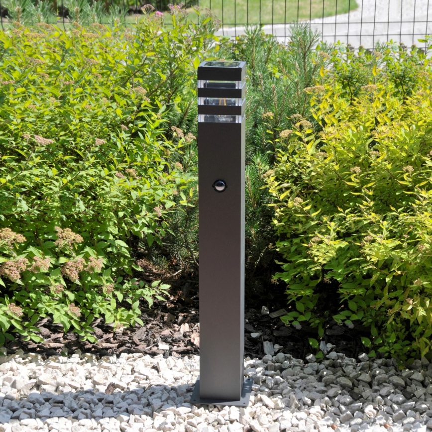 Välivalgusti koos anduriga TEKSAS 1xE27/12W/230V IP44 74 cm antratsiit
