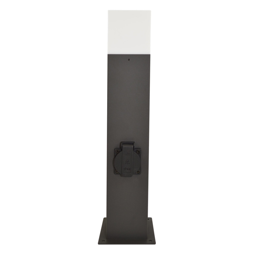 Välivalgusti koos pistikupesaga NEW YORK 1xE27/12W/230V IP44 44 cm antratsiit