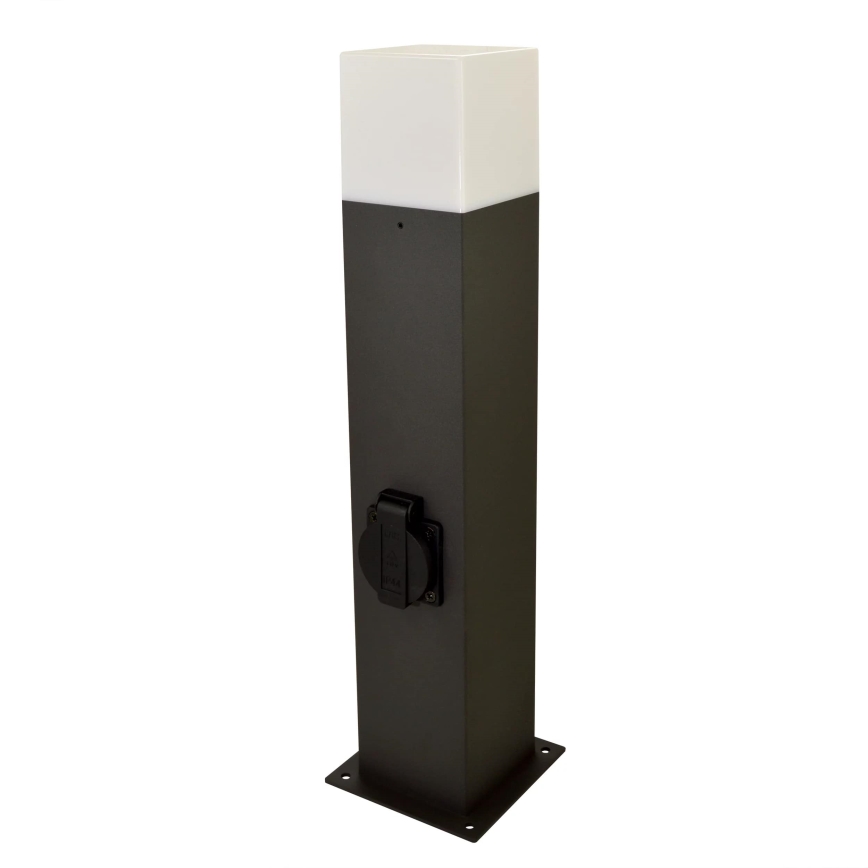 Välivalgusti koos pistikupesaga NEW YORK 1xE27/12W/230V IP44 44 cm antratsiit