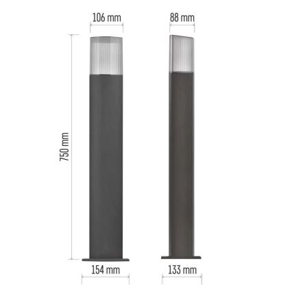 Välivalgusti LANA 1xE27/25W/230V IP54 75 cm