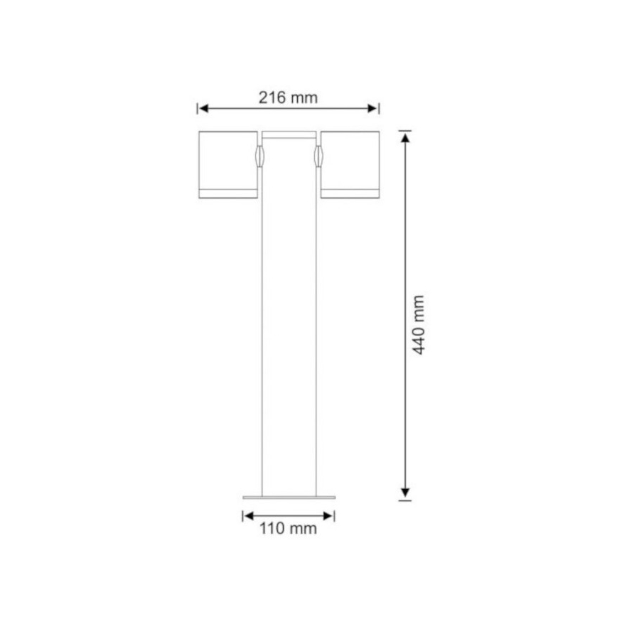 Välivalgusti PINO 2xGU10/10W/230V IP44 44 cm