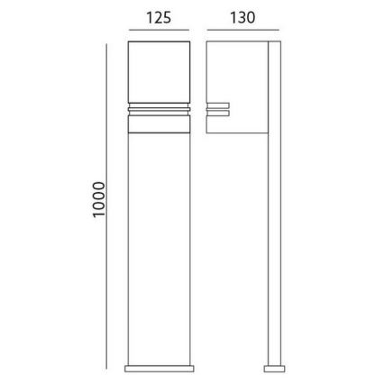 Välivalgusti QUAZAR 1xGU10/11W/230V IP44 hall