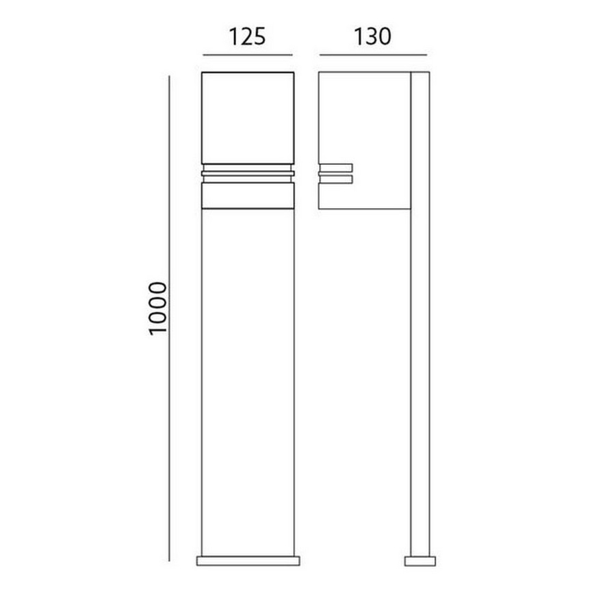 Välivalgusti QUAZAR 1xGU10/11W/230V IP44 hall