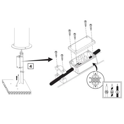 Välivalgusti RINO 1xE27/12W/230V IP54 74 cm must