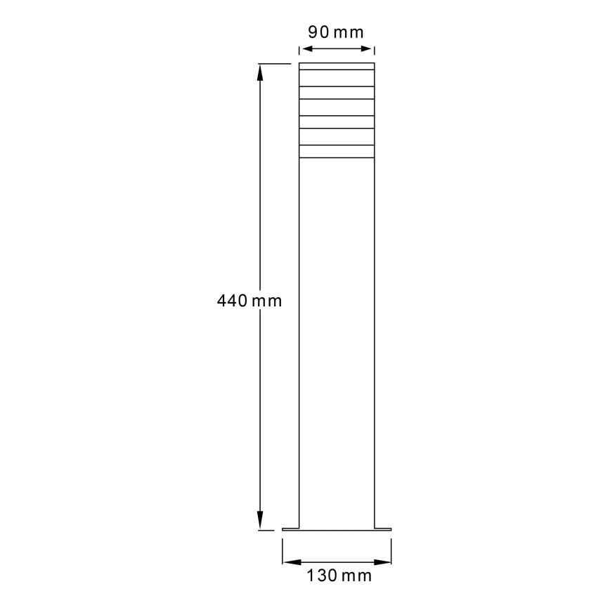 Välivalgusti TEKSAS 1xE27/12W/230V IP44 44 cm grafiit