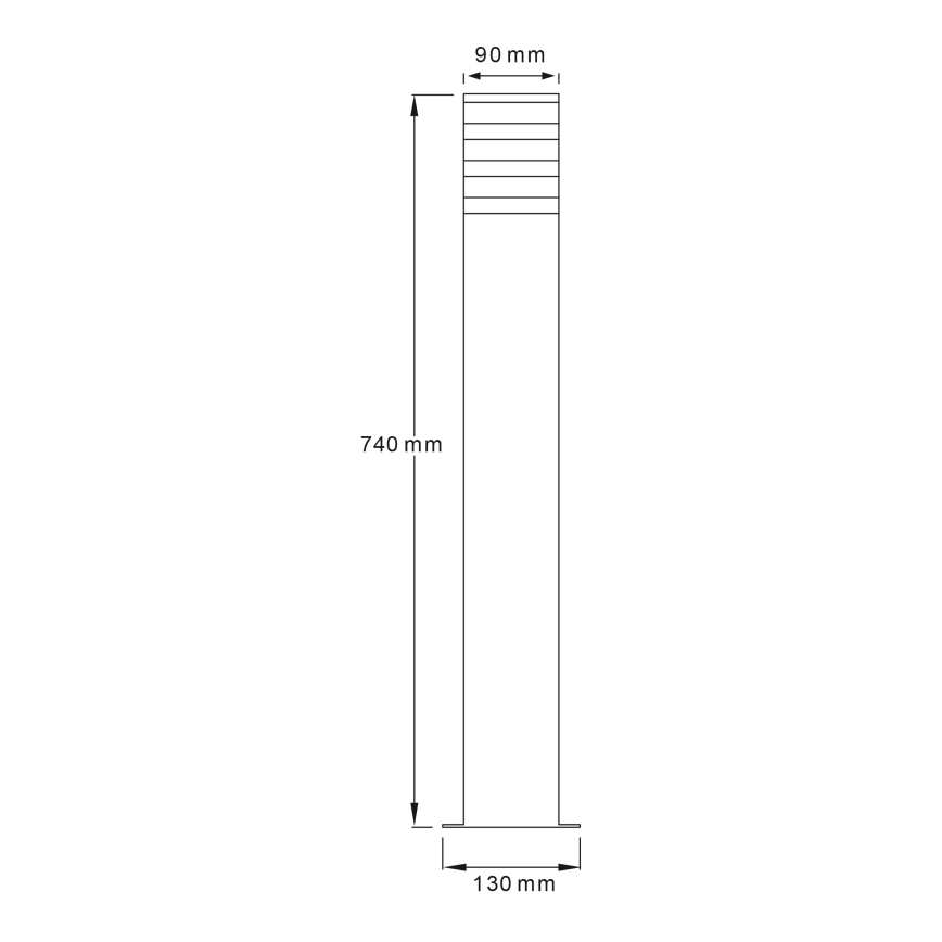Välivalgusti TEKSAS 1xE27/12W/230V IP44 74 cm antratsiit