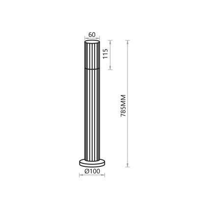 Välivalgusti VERTICAL 1xGU10/8W/230V IP44 must