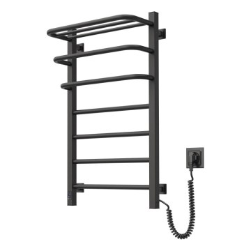 Vannitoa elektriline radiaator termostaadiga FORTIS 350W/230V 80,6 cm IP44 must parem kandiline