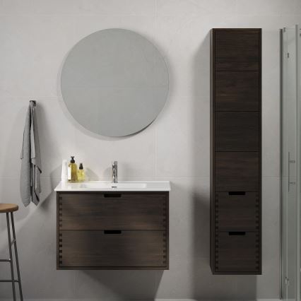 Vannitoa kapp koos valamuga GRIBSKOV 80 cm pruun/tamm/valge