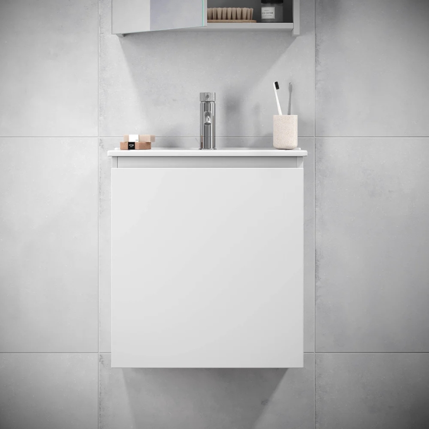 Vannitoa kapp koos valamuga KENWOOD 51x55x41 cm valge