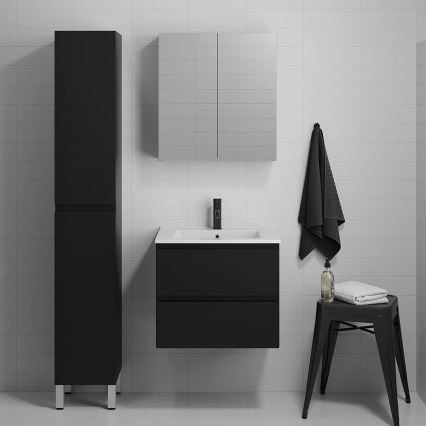 Vannitoa kapp koos valamuga KENWOOD 61x52x47 cm must