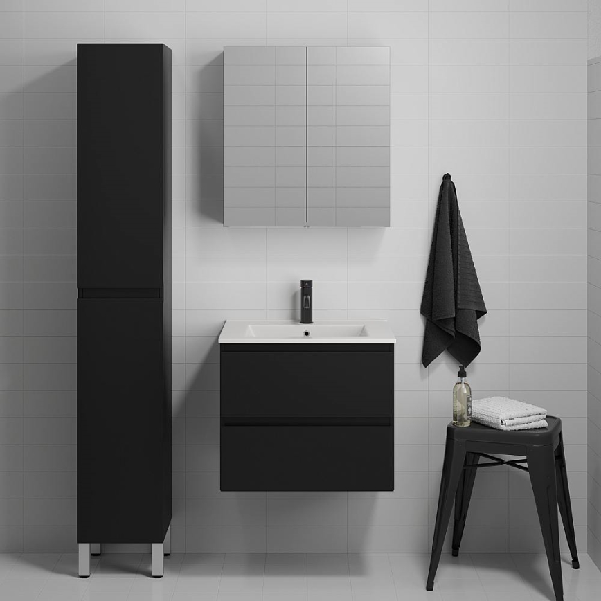 Vannitoa kapp koos valamuga KENWOOD 61x52x47 cm must