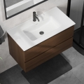 Vannitoa kapp koos valamuga KENWOOD 91 cm, pähkel/valge